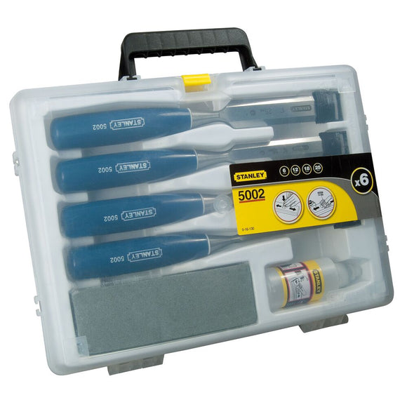 STANLEY 5002 CHISEL SET 6 12 18 25 OIL AND STONE |0-16-30