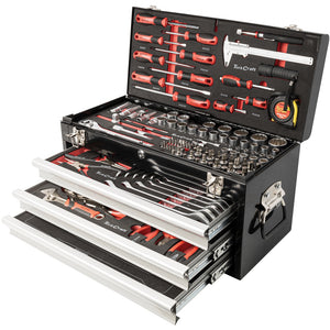 Tork Craft Tool Box 154 Piece 3 Drawer & Top Tray 535X X255 X 315MM Track Box