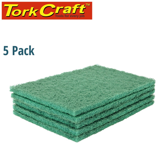 PAD NON WOVEN IND. STRENGTH 5PC 150 X 230MM FINE GREEN - GRE