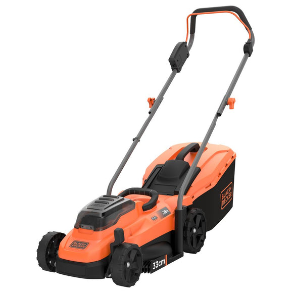 Black & Decker 18V Cordless Lawn Mower 33 CM with 2 Batteries and Charger| BCMW3318L2-QW