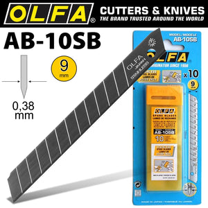 OLFA BLADES STAINLESS STEEL 10/PACK 9MM CARDED