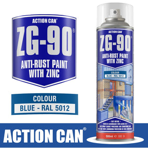 ZG-90 BLUE 500ML ANTI RUST SPRAY COLD ZINC GALVANISING RAPID DRY