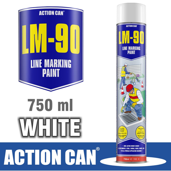 LM-90 WHITE 750ML LINE MARKING PAINT