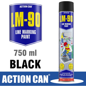 LM-90 BLACK 750ML LINE MARKING PAINT