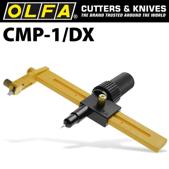 OLFA COMPASS CUTTER WITH RATCHET & 10 SPARE BLADES