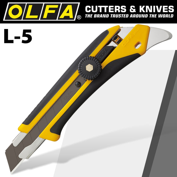 OLFA CUTTER HEAVY DUTY REAR PICK & COMFORT HANDLE SNAP OFF KNIFE 18MM