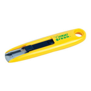 OLFA SAFETY CUTTER  - RECYCLED GREEN  W/12.5MM  BLADE BOX OPENER CUTTE