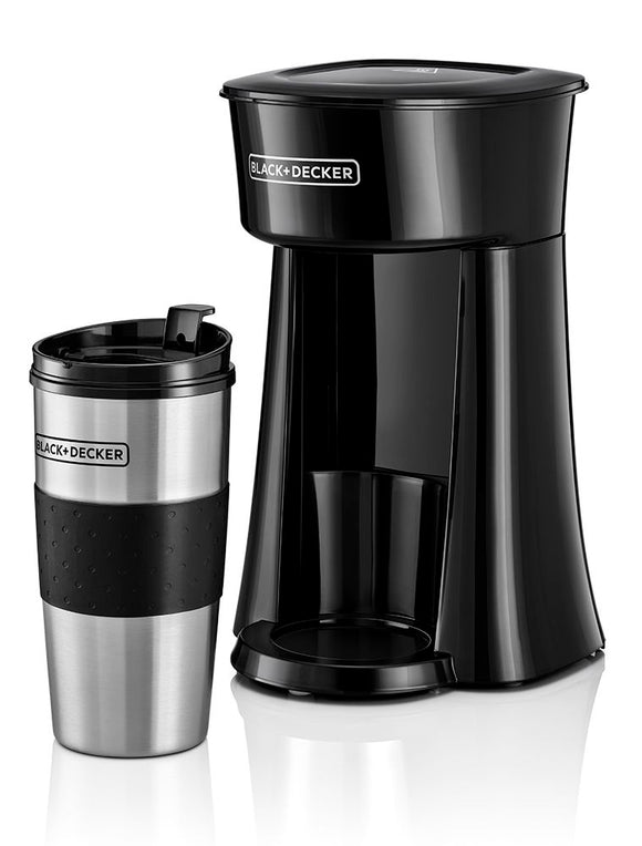 Black & Decker 650W, 360ml, Coffee Machine with On-the-Go Travel Mug