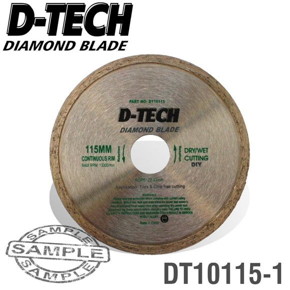 DIAMOND BLADE CONTINUOUS RIM 115 X 22.23MM