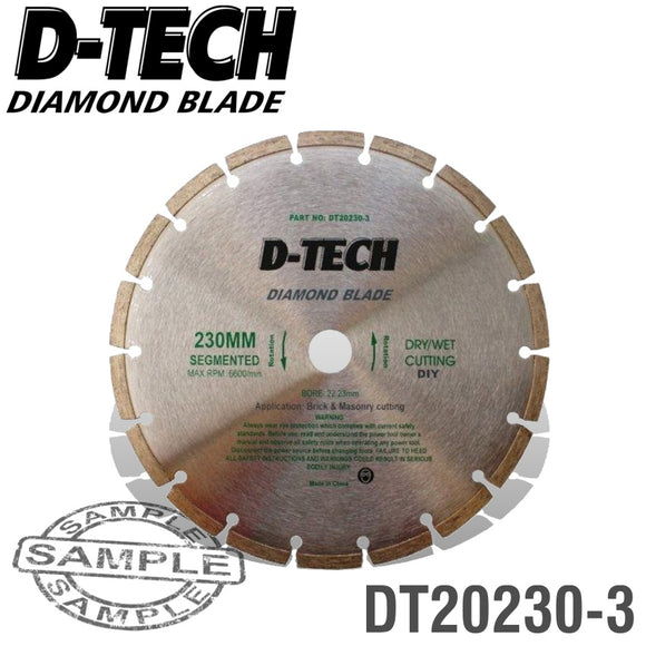DIAMOND BLADE SEGMENTED STD. 230 X 22.23 BRICK & MASONRY