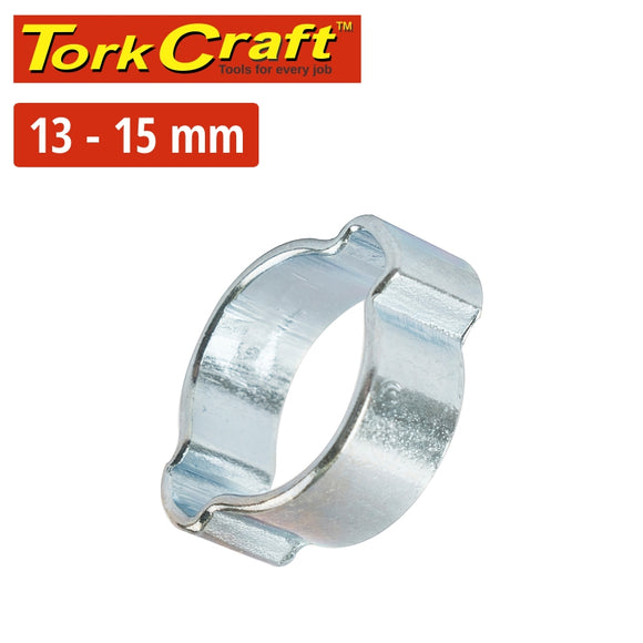 TORK CRAFT DOUBLE EAR CLAMP C/STEEL 13-15MM