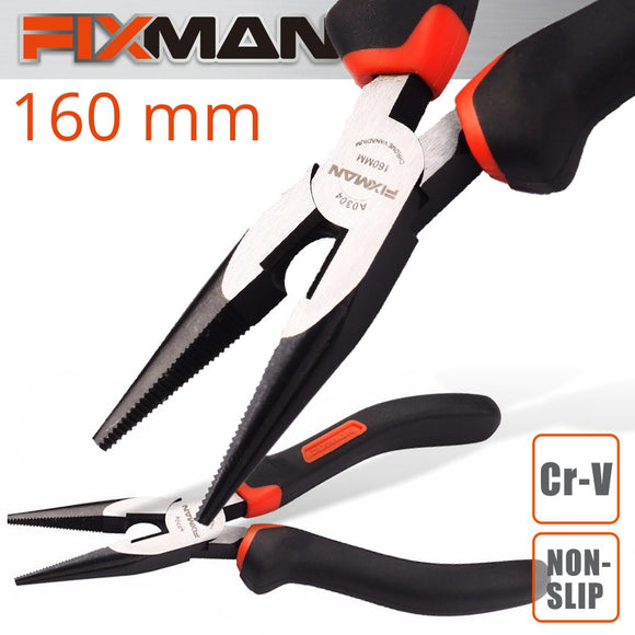FIXMAN INDUSTRIAL LONG NOSE PLIERS 6'/165MM