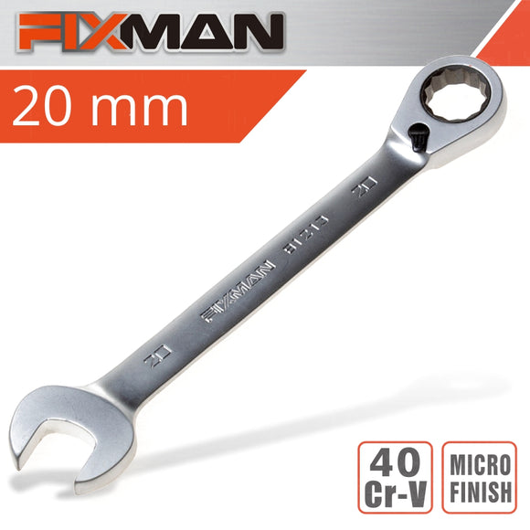 FIXMAN REVERSIBLE COMBINATION RATCHETING WRENCH 20MM