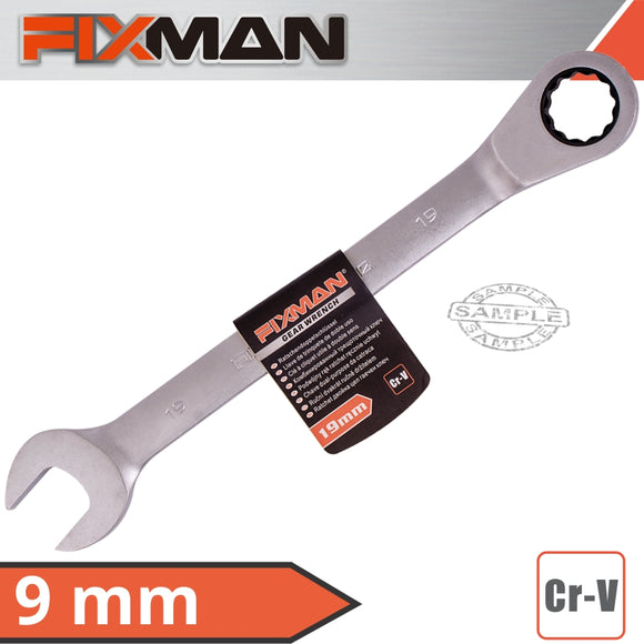 FIXMAN COMBINATION RATCHETING WRENCH 9MM