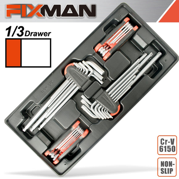 FIXMAN TRAY 4 PIECE HEX AND TORX KEY SET