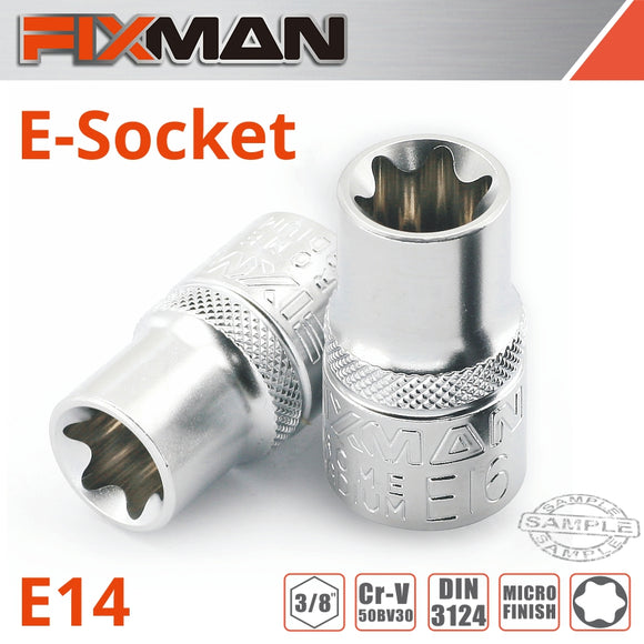 FIXMAN 3/8' DRIVE E-SOCKET 6 POINT E14