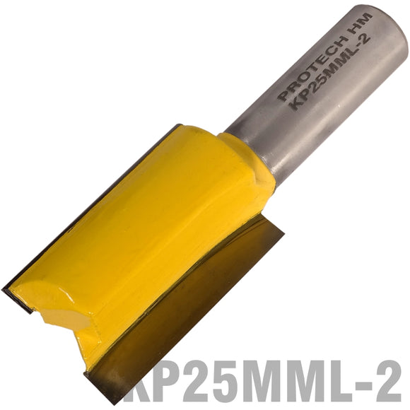 STRAIGHT BIT 25MM X 38MM CUT 2 FLUTE METRIC 1/2' SHANK