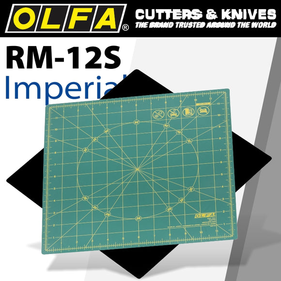 OLFA ROTATING MAT INCHES GRID 12 X 12 300 x 300mm