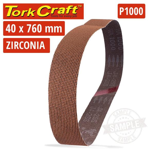 1000 GRIT ZIRCONIA SANDING BELTS 40MMX760MM