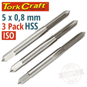 TAPS HSS 5X0.8MM ISO 3/PACK