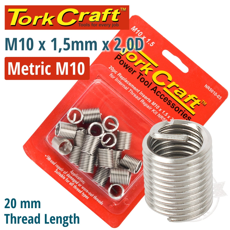 THREAD REPAIR KIT M10 X 1.5 X 2.0D REPL. INSERTS FOR NR5010 – Takeatool.com