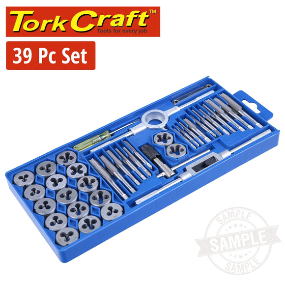 TAP & DIE SET 39PCE IN PLASTIC CASE