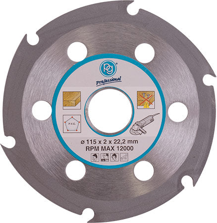 BLADE 6 TEETH 115MM FOR WOOD ON ANGLE GRINDER