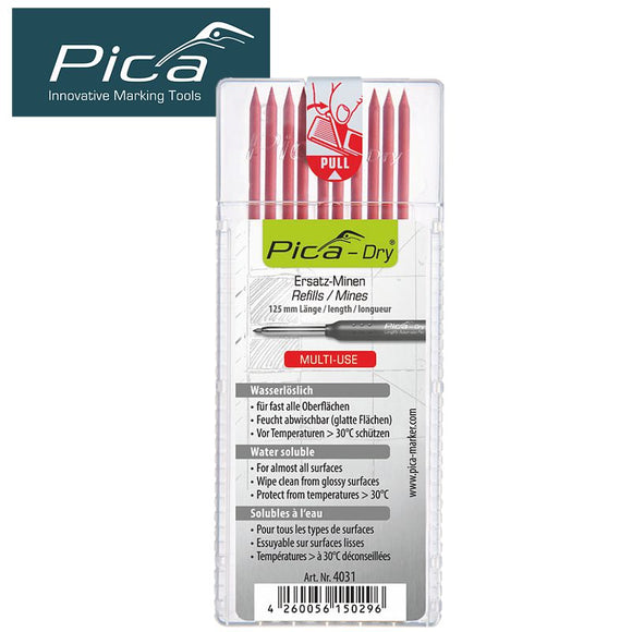 REFILLS DRY - SET OF 10 LEADS - RED