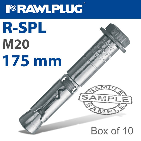 R-SPL SAFETY PLUS - LOOSE BOLT 20X175MM X10 PER BOX