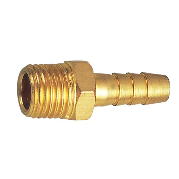HOSE TAIL CONNECTOR BRASS 1/4M X 6MM