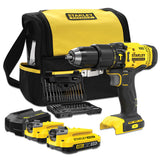 Stanley FATMAX 18V Cordless Hammer Drill+50 Pcs Set +2 Batteries+ Bag - COMBO DEAL!