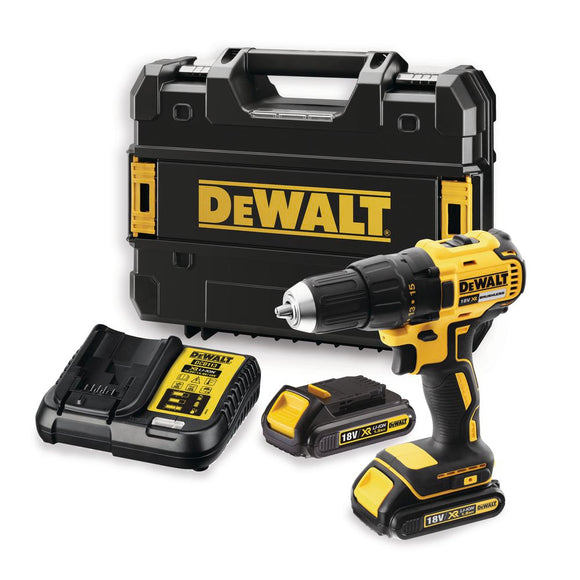DeWALT 18V cordless drill driver DCD777 - 2 x 1.5Ah batteries